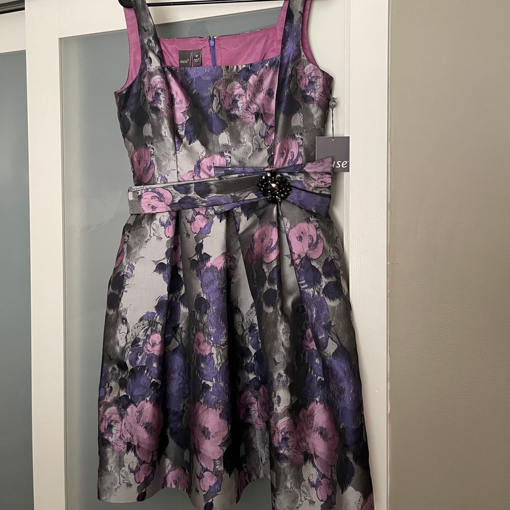 Muse grey and purple dress size 12